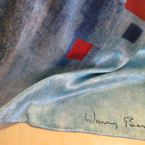 Harry Bertoia Blue Monotype Silk Scarf